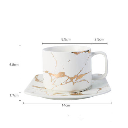 Coffee Mugs Marble Gold Inlay